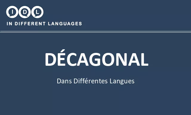 Décagonal dans différentes langues - Image