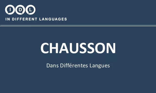 Chausson dans différentes langues - Image