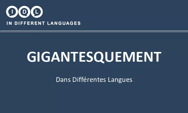 Gigantesquement dans différentes langues - Image