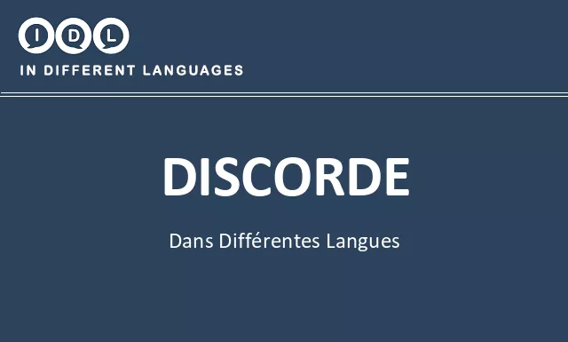 Discorde dans différentes langues - Image