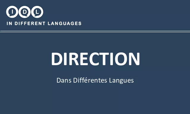Direction dans différentes langues - Image
