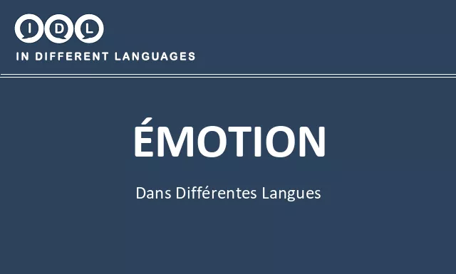 Émotion dans différentes langues - Image