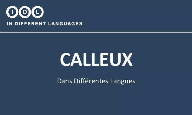 Calleux dans différentes langues - Image