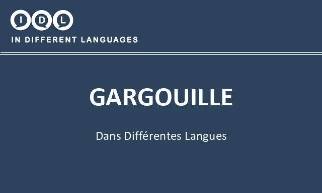 Gargouille dans différentes langues - Image