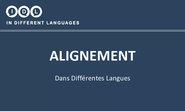 Alignement dans différentes langues - Image