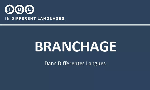 Branchage dans différentes langues - Image