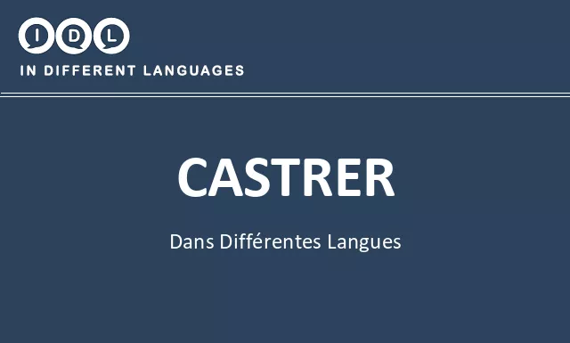 Castrer dans différentes langues - Image