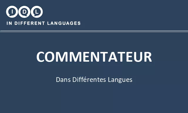 Commentateur dans différentes langues - Image