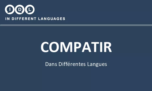 Compatir dans différentes langues - Image