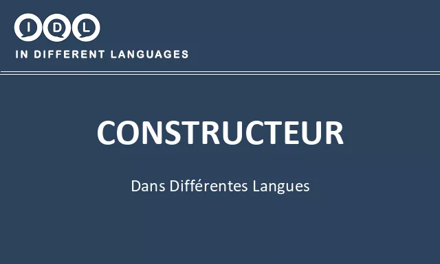 Constructeur dans différentes langues - Image