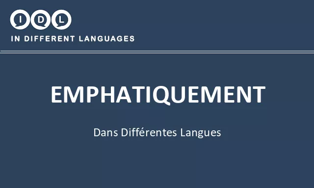 Emphatiquement dans différentes langues - Image