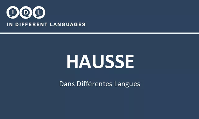 Hausse dans différentes langues - Image