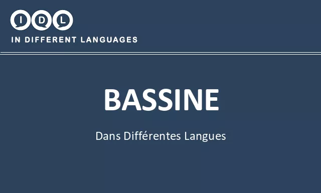 Bassine dans différentes langues - Image