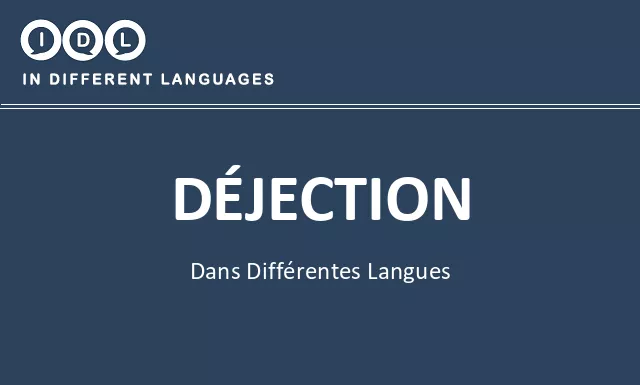 Déjection dans différentes langues - Image