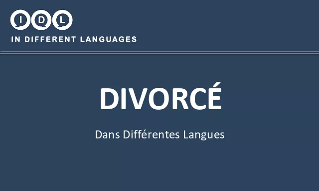 Divorcé dans différentes langues - Image
