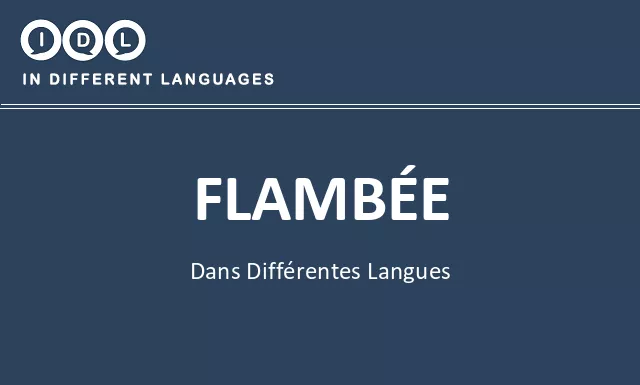 Flambée dans différentes langues - Image