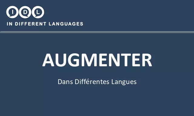 Augmenter dans différentes langues - Image