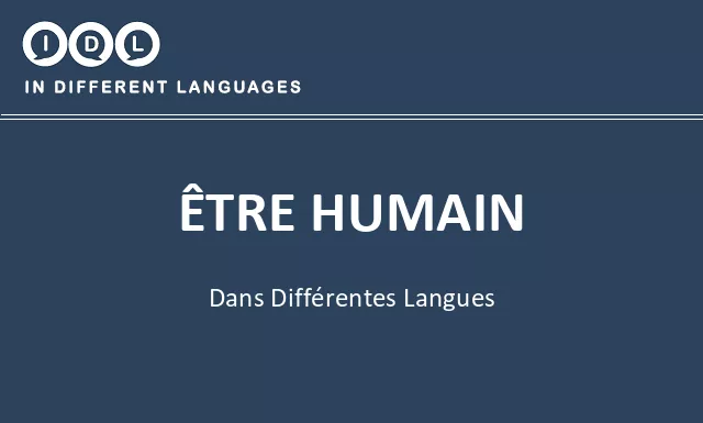 Être humain dans différentes langues - Image