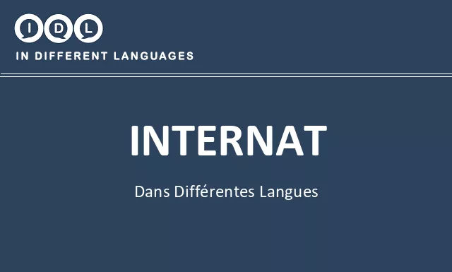 Internat dans différentes langues - Image
