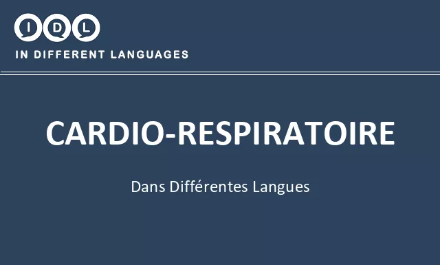 Cardio-respiratoire dans différentes langues - Image