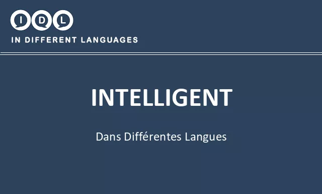 Intelligent dans différentes langues - Image