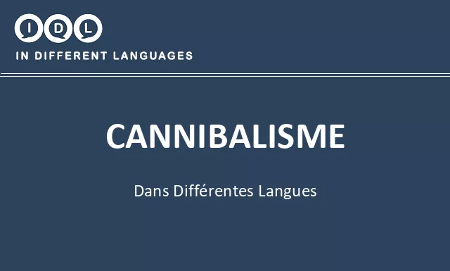Cannibalisme dans différentes langues - Image