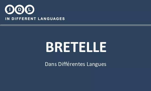 Bretelle dans différentes langues - Image
