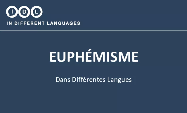 Euphémisme dans différentes langues - Image