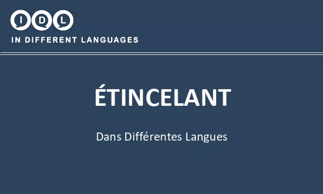 Étincelant dans différentes langues - Image