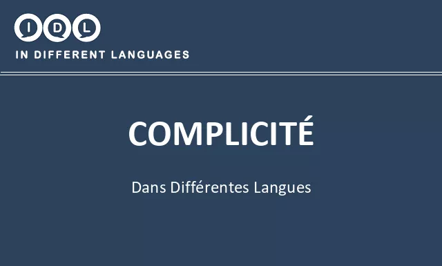 Complicité dans différentes langues - Image