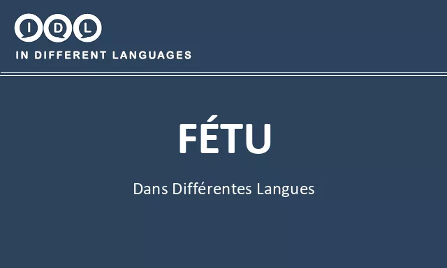 Fétu dans différentes langues - Image