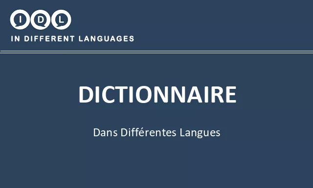 Dictionnaire dans différentes langues - Image