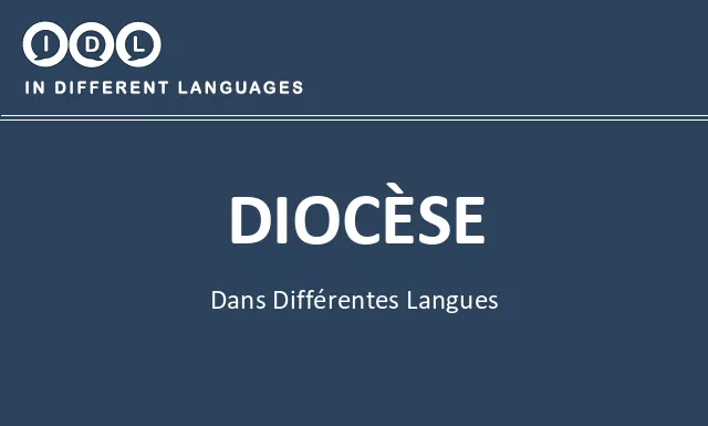 Diocèse dans différentes langues - Image