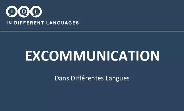 Excommunication dans différentes langues - Image