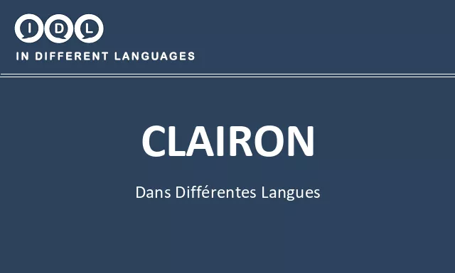 Clairon dans différentes langues - Image
