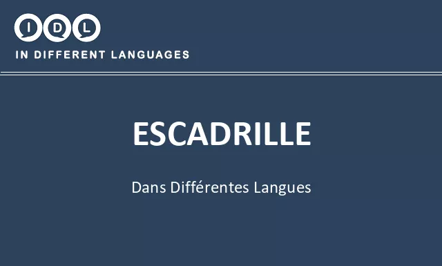 Escadrille dans différentes langues - Image
