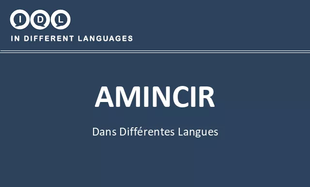 Amincir dans différentes langues - Image