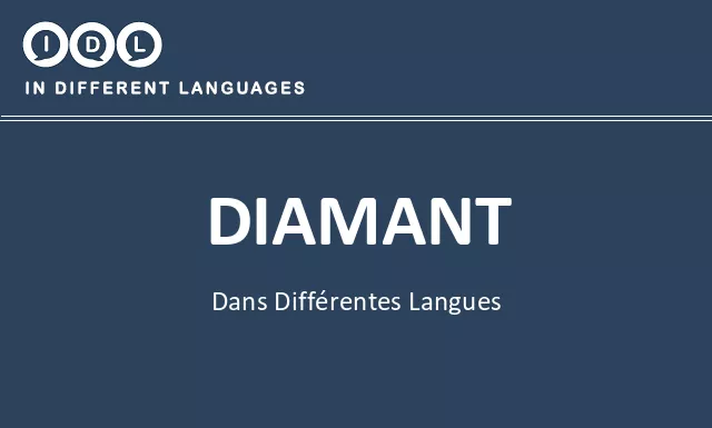 Diamant dans différentes langues - Image