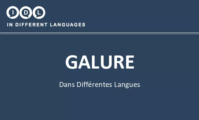 Galure dans différentes langues - Image