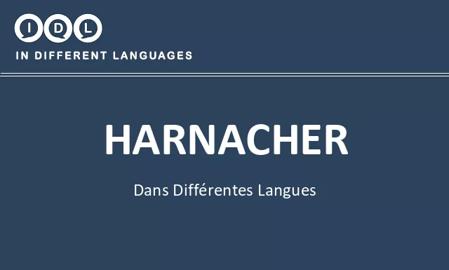 Harnacher dans différentes langues - Image