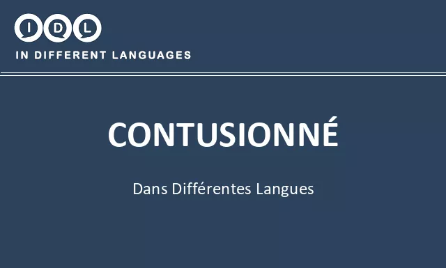 Contusionné dans différentes langues - Image