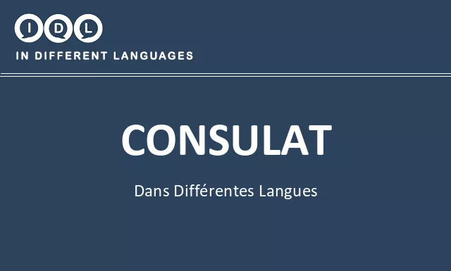 Consulat dans différentes langues - Image