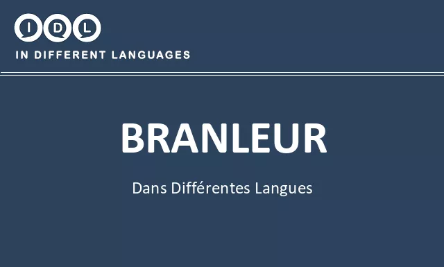 Branleur dans différentes langues - Image
