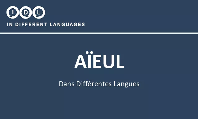 Aïeul dans différentes langues - Image