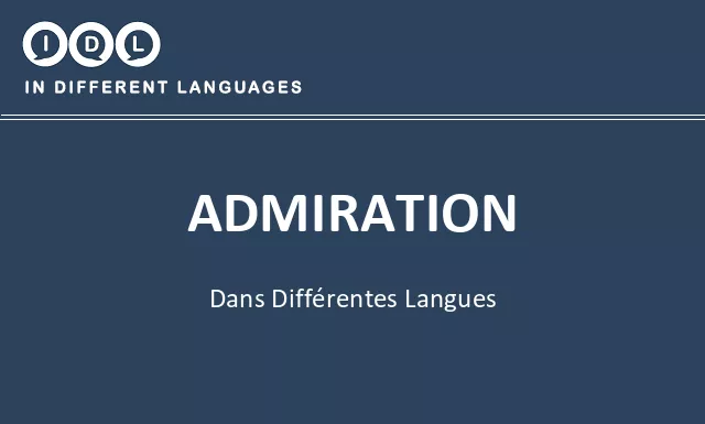 Admiration dans différentes langues - Image