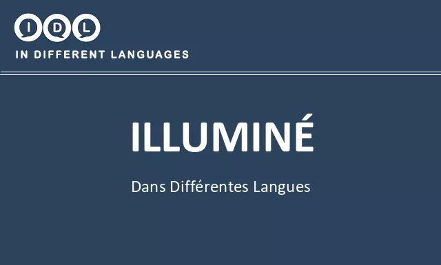 Illuminé dans différentes langues - Image