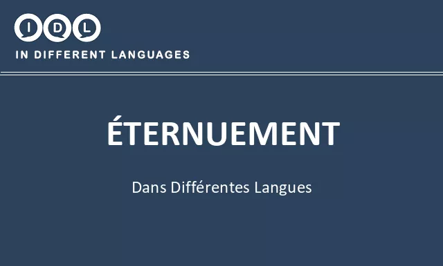 Éternuement dans différentes langues - Image