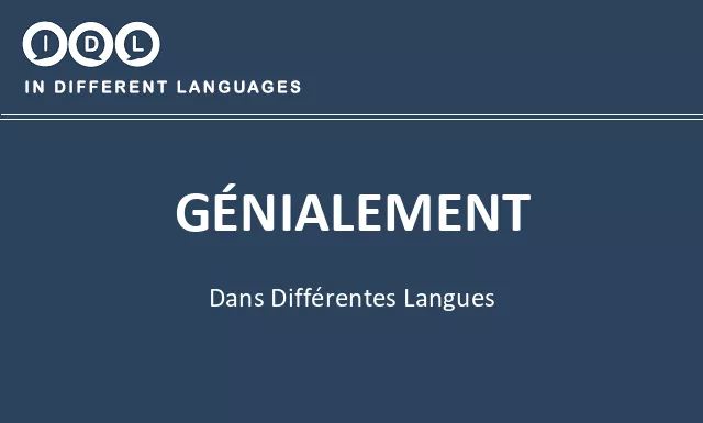 Génialement dans différentes langues - Image
