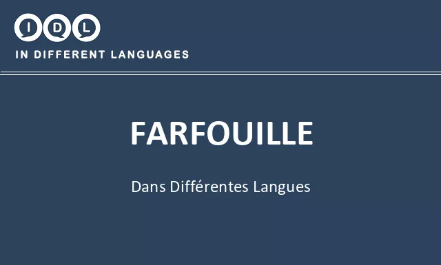 Farfouille dans différentes langues - Image