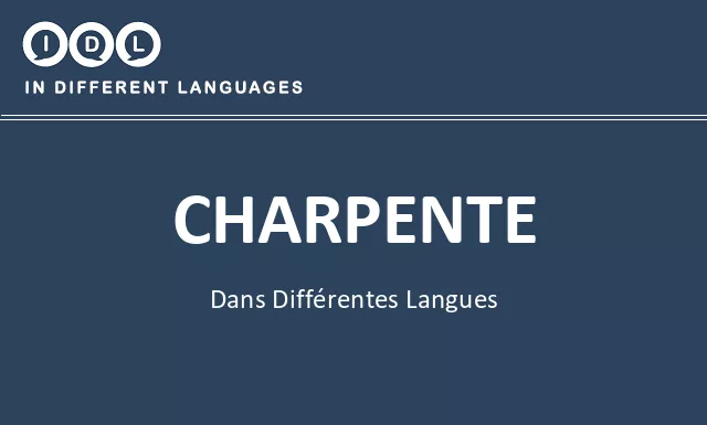 Charpente dans différentes langues - Image